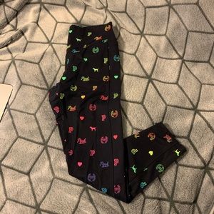 PINK Rainbow 7/8 Ultimate Ankle Legging Size M